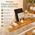 Nuvexiro™ HavenGlow Bamboo Bathtub Tray
