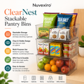 Nuvexiro™ ClearNest Stackable Pantry Bins