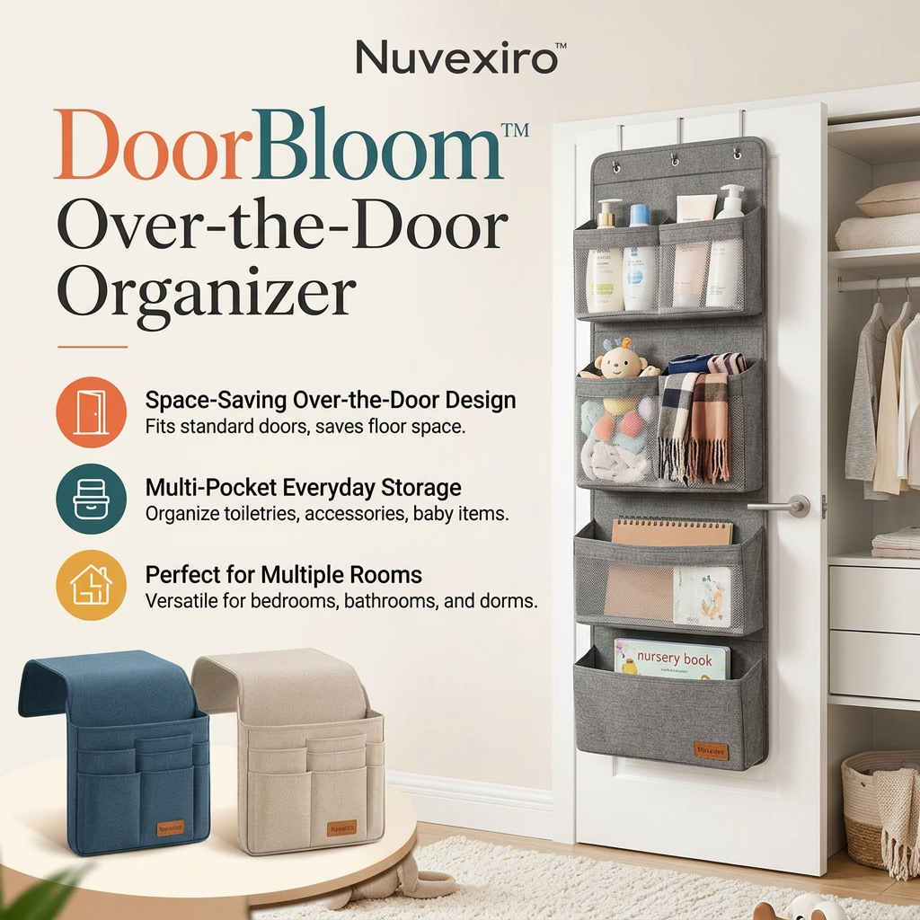 Nuvexiro™ DoorBloom Over-the-Door Organizer